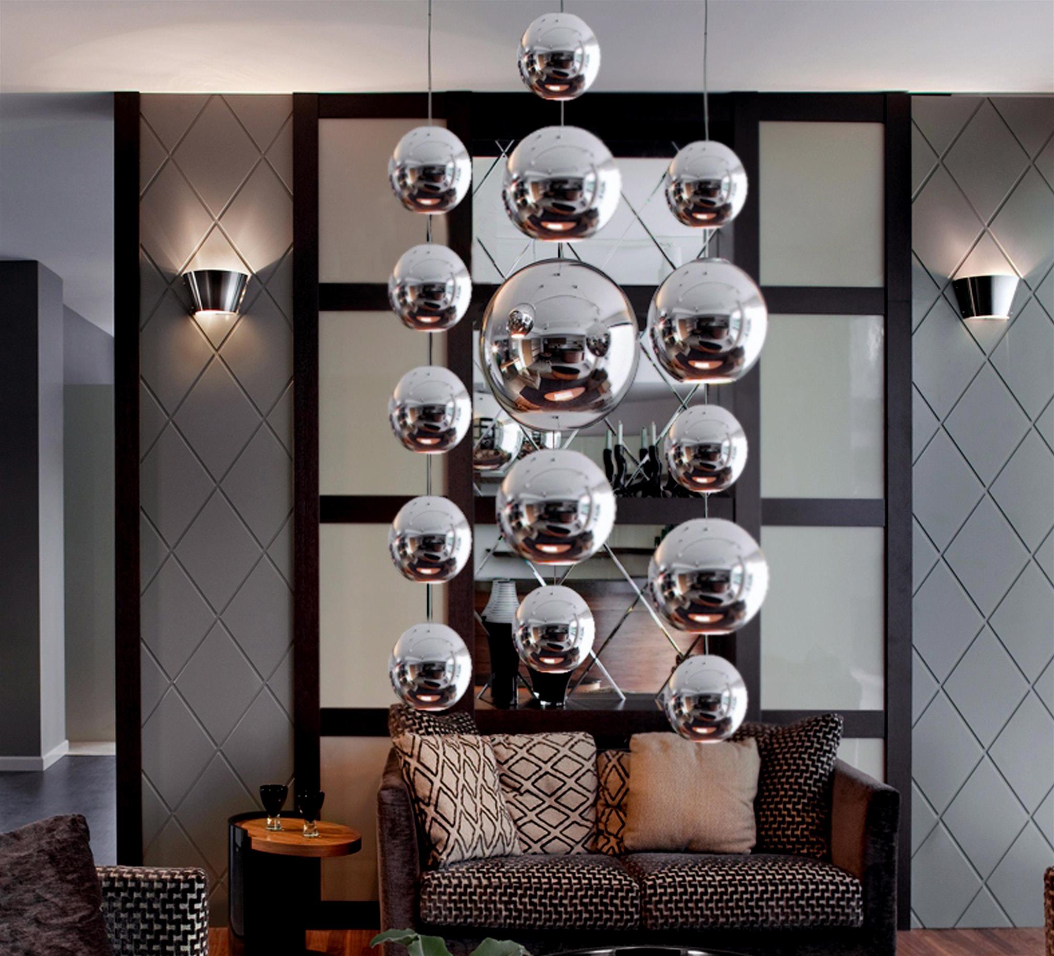 Metalowa kula 10 x 120 cm 74.004.10 hanging decoballs - chrome