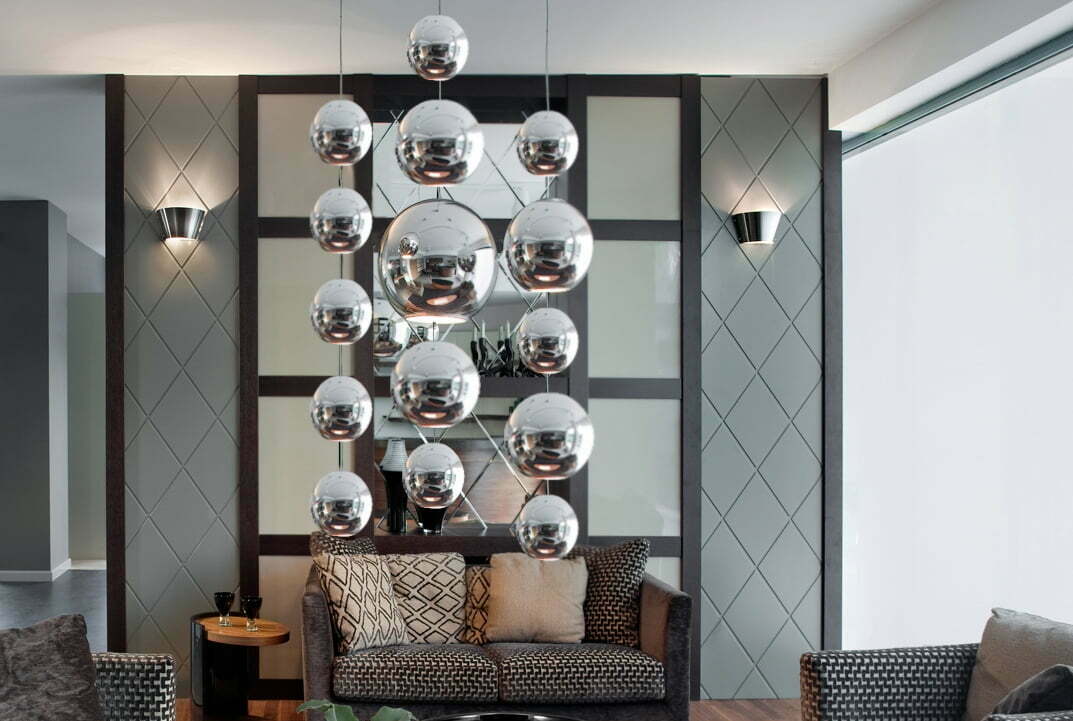 Metalowa kula 10 x 120 cm 74.004.10 hanging decoballs - chrome