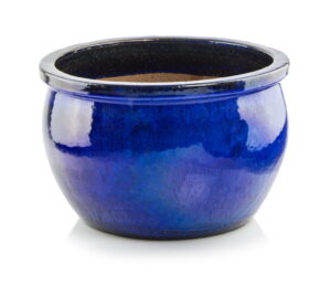 Donica ceramiczna 75.421.28 | Glazed Round-pot 280 x 160 mm Kobalt