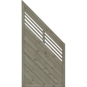 Płot boazeryjny 1800/900 x 900 mm Lucca Grau