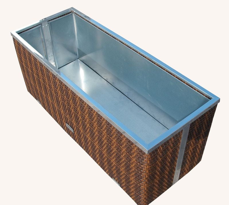 Donica Technorattanowa 1080x390x430mm wyk. aluminium