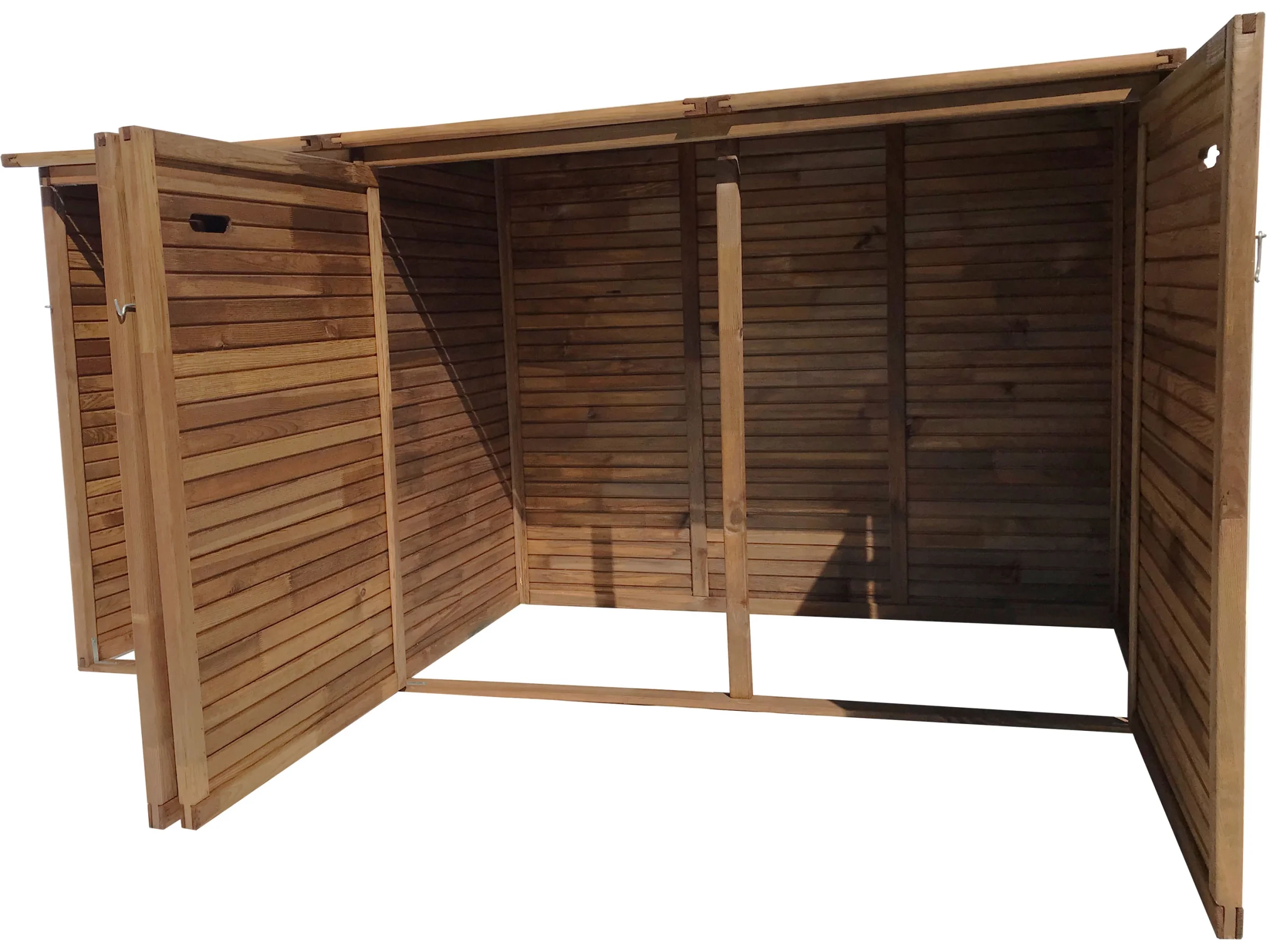 Obudowa kosza dwustanowiskowa 1320 x 1570 x 970 mm impregnacja Brąz