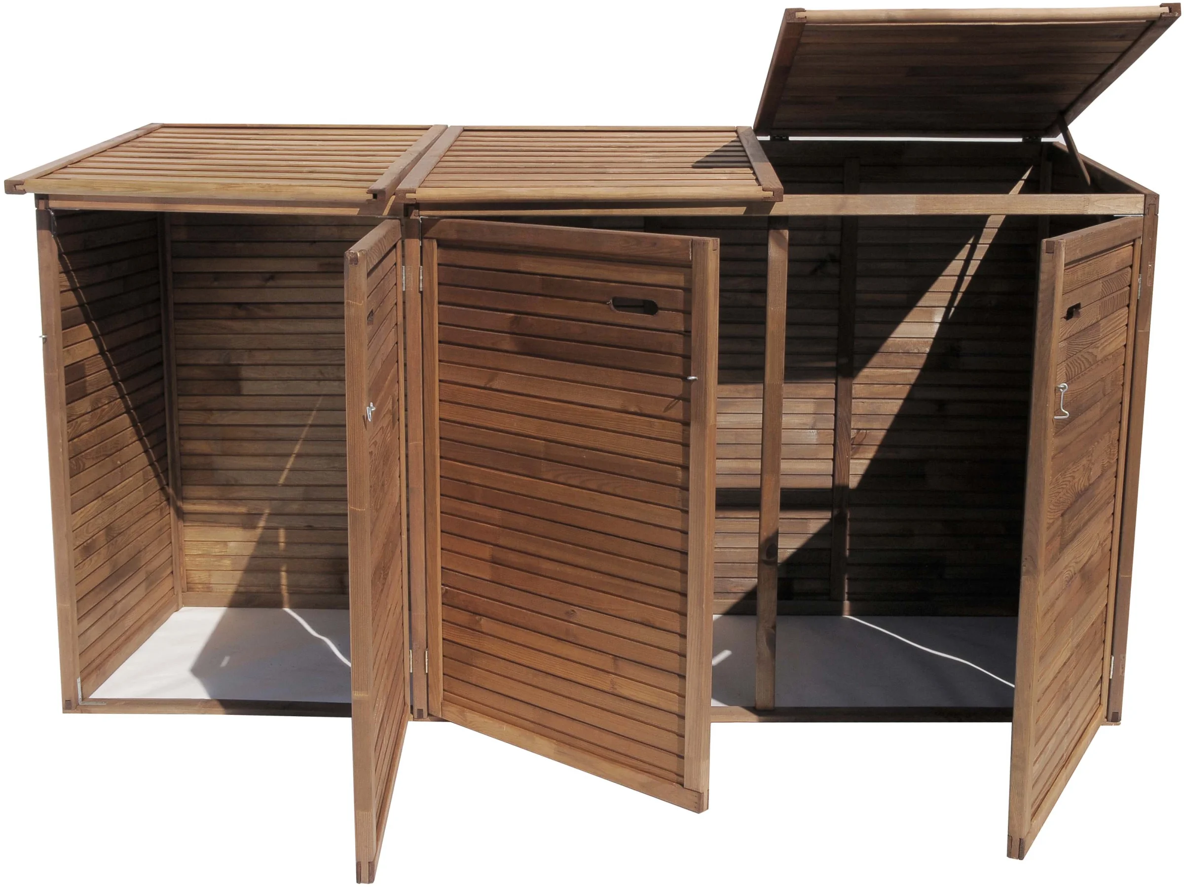 Obudowa kosza dwustanowiskowa 1320 x 1570 x 970 mm impregnacja Brąz