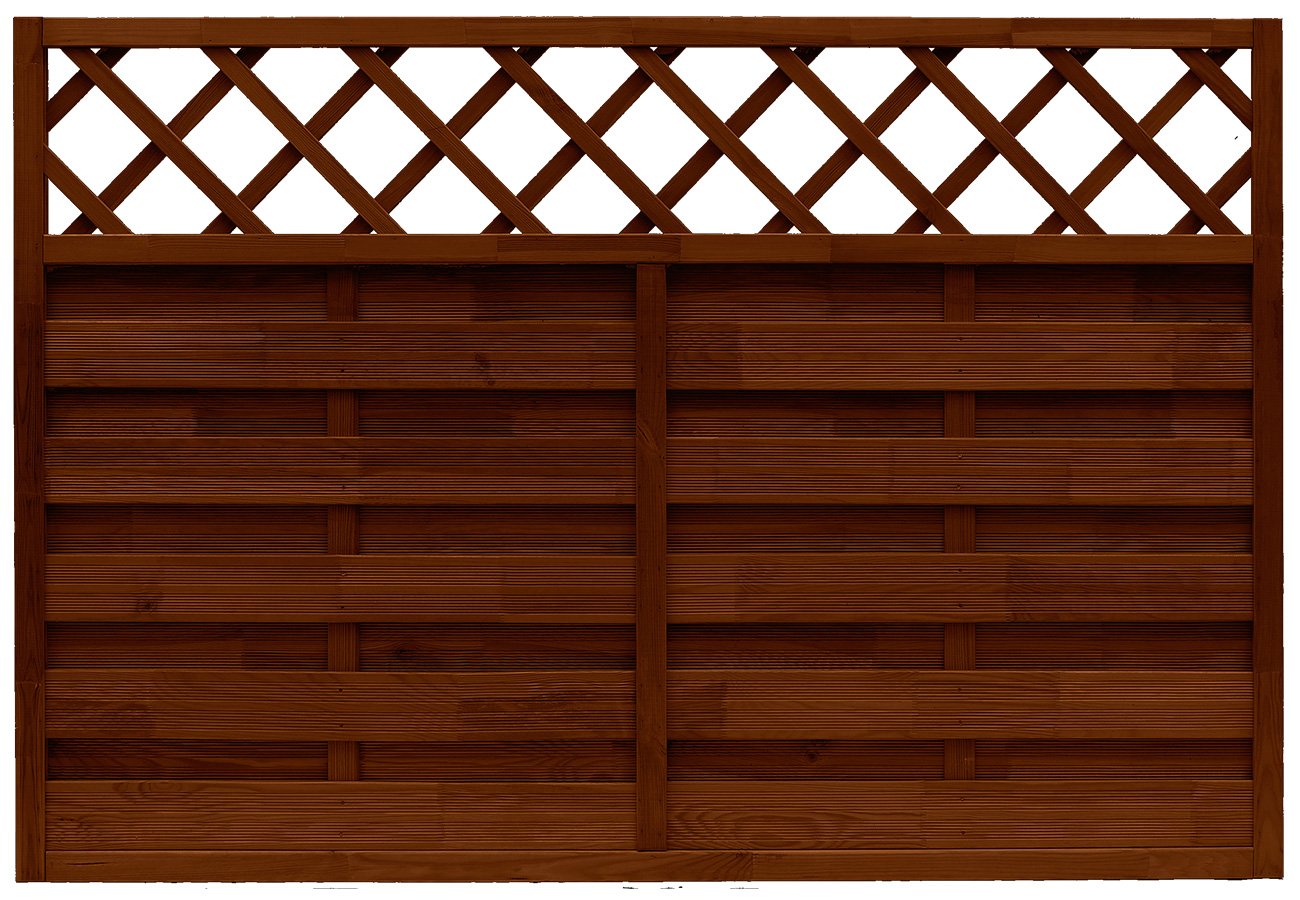 Płot ryflowany 1200 x 1800 mm HAMBURG Brąz