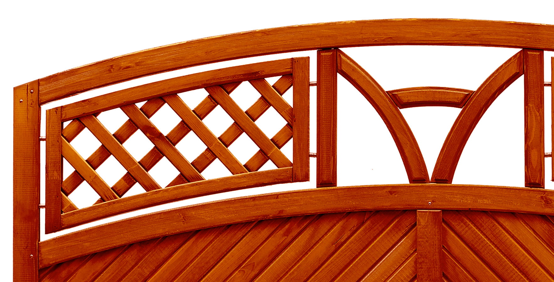 Płot boazeryjny 1800/1950 x 1800 mm TOULON Teak