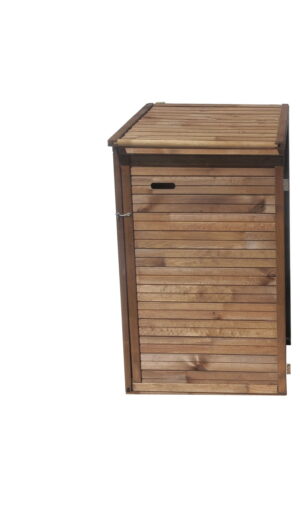 Obudowa kosza jednostanowiskowa 1320 x 750 x 970 mm impregnacja Brąz - Dostawka do obudowy dwustanowiskowej