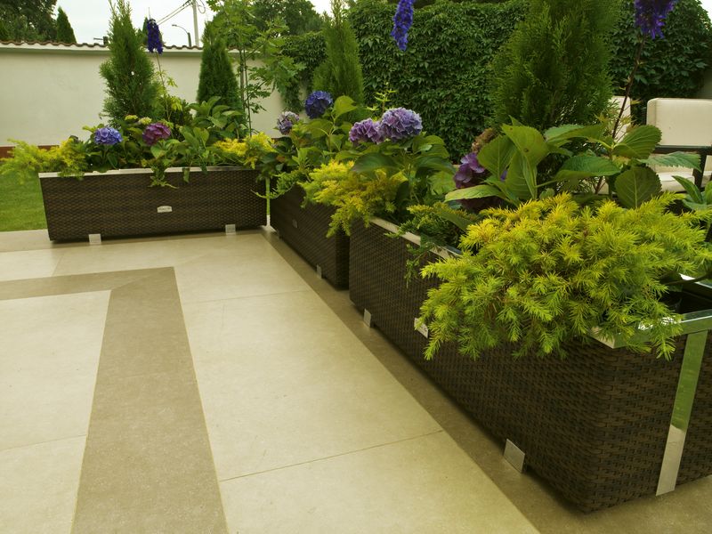 Donica Technorattanowa 1080x390x430mm wyk. aluminium