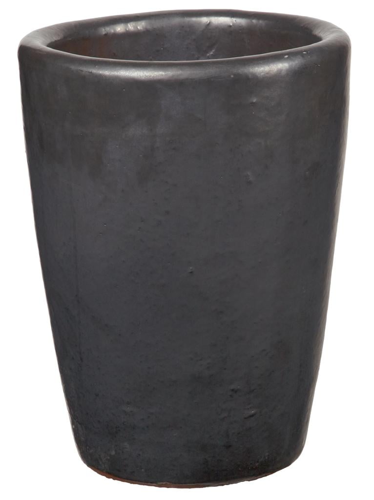 Donica ceramiczna 75.434.44 | Glazed Tall-urn 340 x 440 mm Grafit