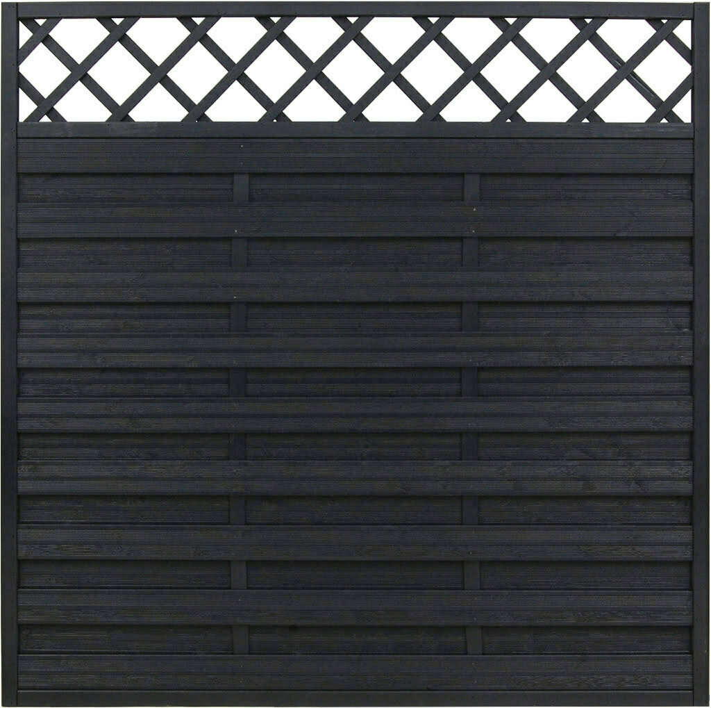 Płot ryflowany 1800 x 1800 mm HAMBURG Antracyt