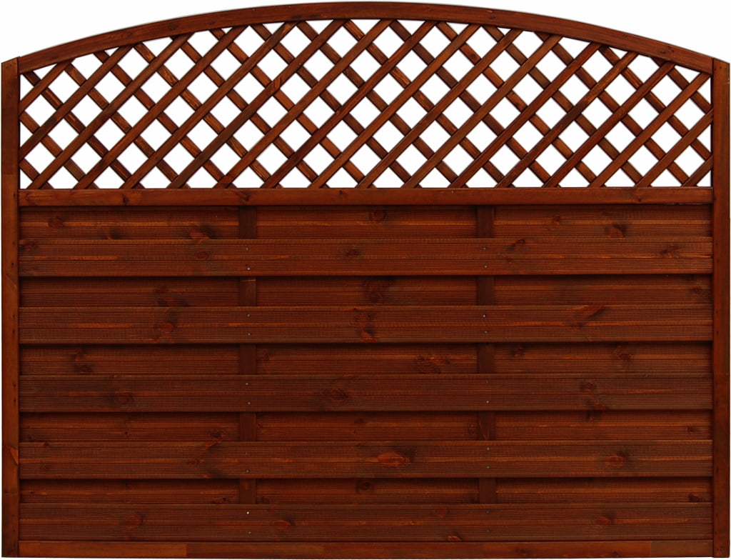 Płot ryflowany 1200/1350 x 1800 mm BORDEAUX Brąz