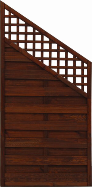 Płot ryflowany 1800/1200 x 900 mm BORDEAUX Brąz