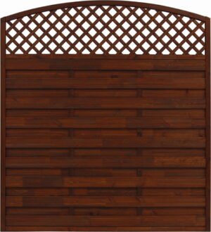 Płot ryflowany 1800/1950 x 1800 mm BORDEAUX Brąz