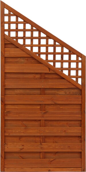 Płot ryflowany 1800/1200 x 900 mm BORDEAUX Teak