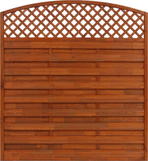 Płot ryflowany 1800/1950 x 1800 mm BORDEAUX Teak
