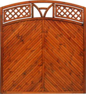Płot boazeryjny 1800/1950 x 1800 mm TOULON Teak
