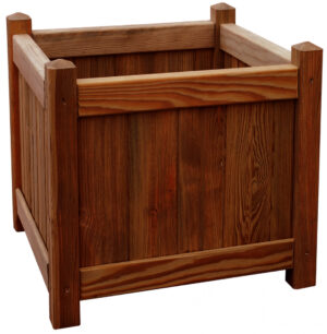 Donica drewniana 450 x 450 x 450 mm impregnacja brąz