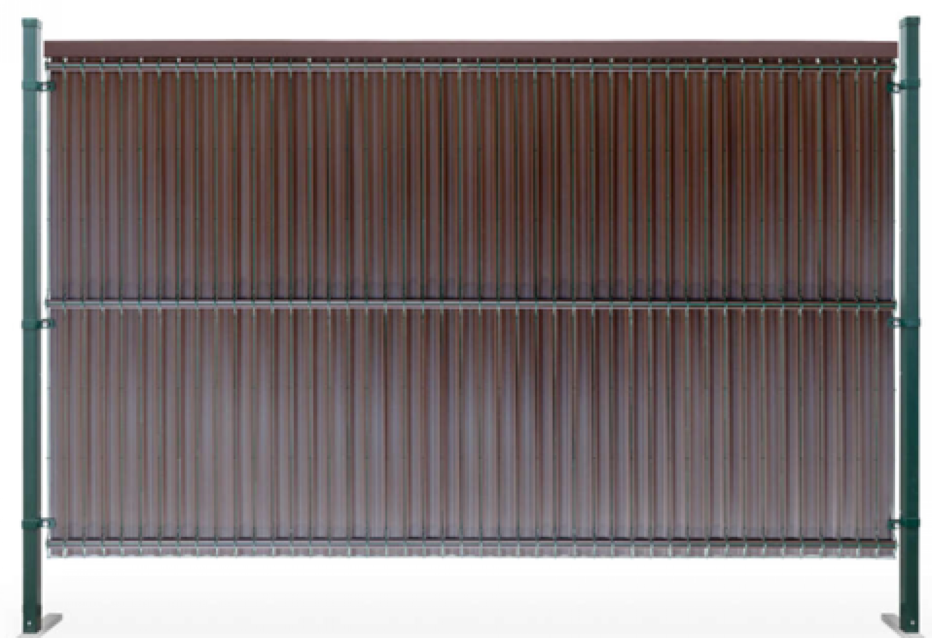 Listwa pionowa do paneli ogrodzeniowych - komplet 1230x2500 mm ciemny brąz RD02