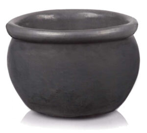 Donica ceramiczna 75.424.28 | Glazed Round-pot 280 x 160 mm Grafit